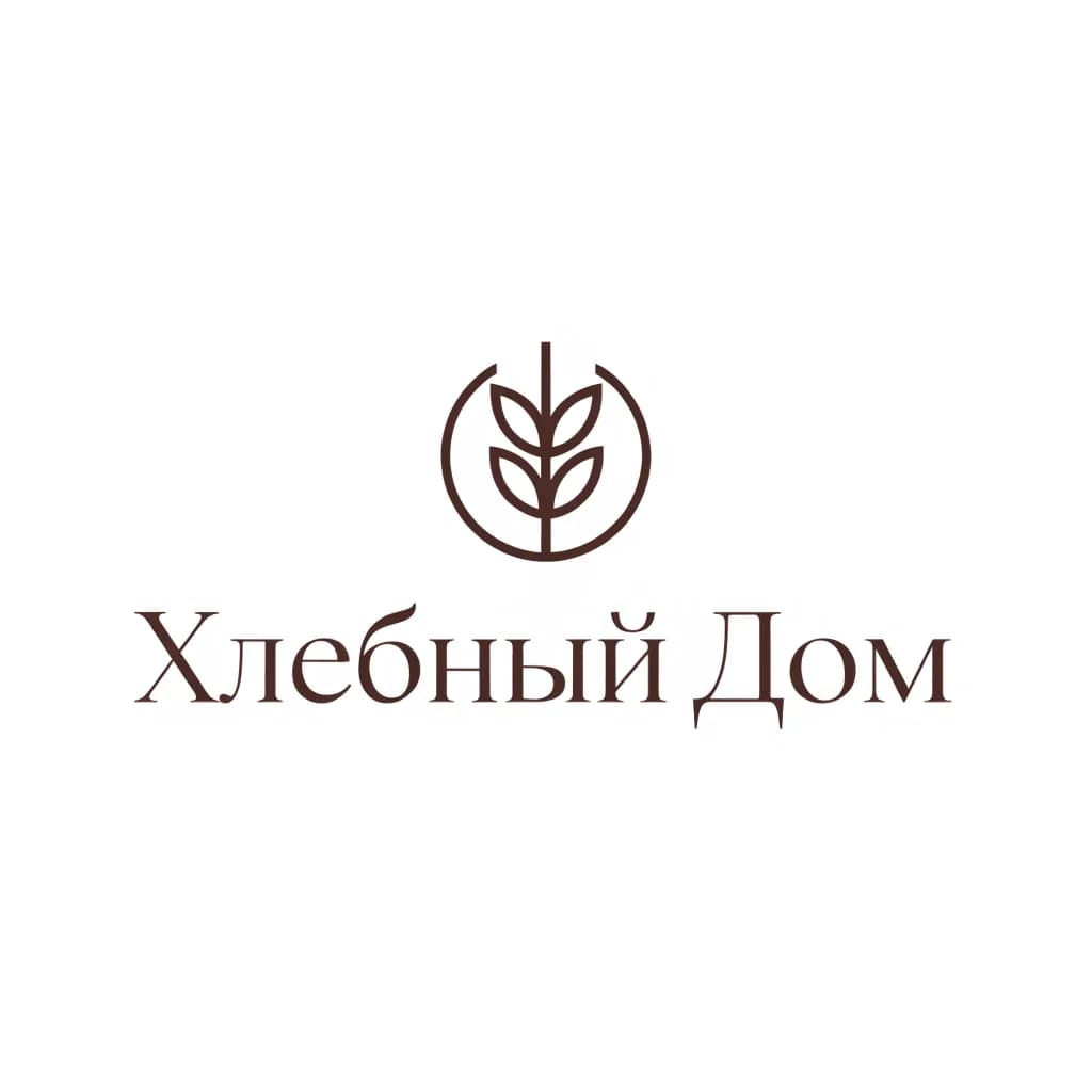 Минималистичный логотип пекарни, созданный нейросетью по описанию